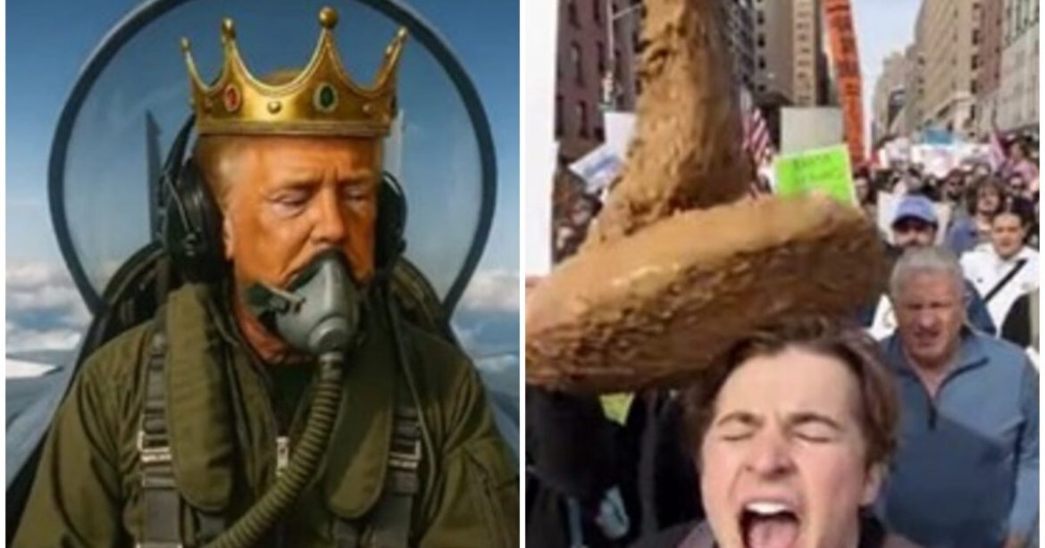 President Trump Shares Wild AI Video of Himself Dumping Sewage on “No Kings” Protesters, Including a Prominent Young Democrat Influencer